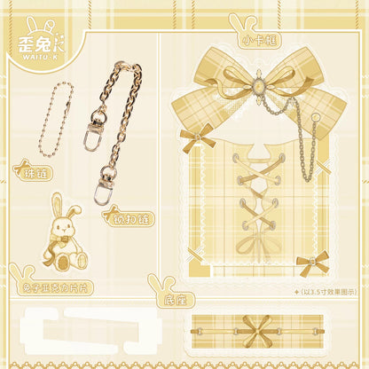 BeautyGoods Y2K風 ホワイトチェック アクリルフレーム カードサイズ