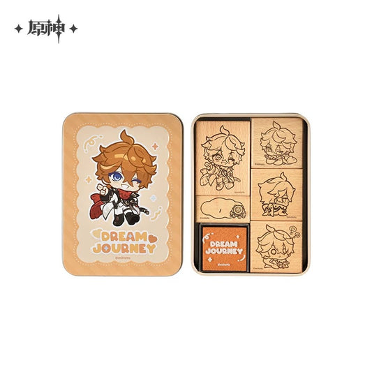 原神 星稚夢旅シリーズ デフォルメ木製スタンプBOX タルタリヤ