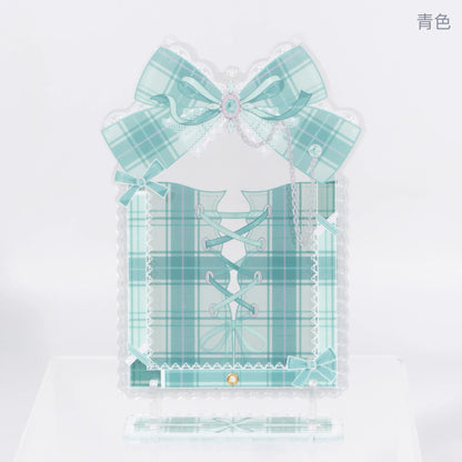 BeautyGoods Y2K風 ホワイトチェック アクリルフレーム カードサイズ