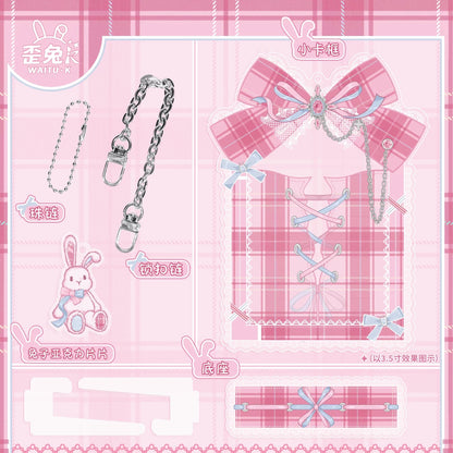 BeautyGoods Y2K風 ホワイトチェック アクリルフレーム カードサイズ