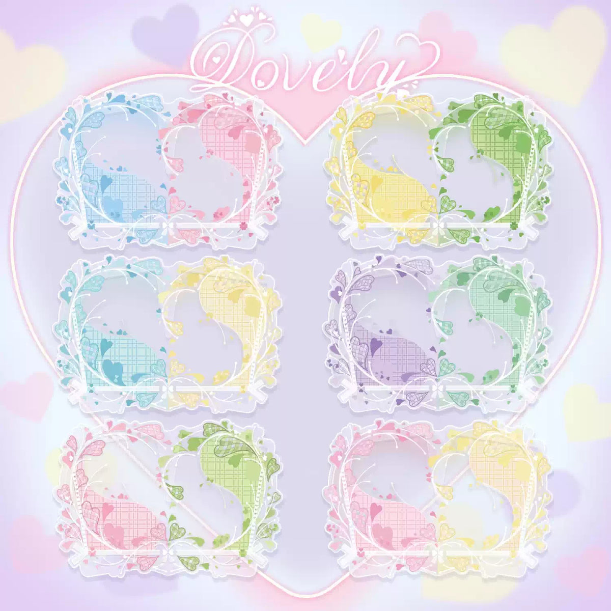 BeautyGoods Lovelyシリーズ ペアアクリルフレーム カードサイズ
