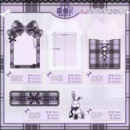 BeautyGoods Y2K風 ブラックチェック アクリルフレーム カードサイズ