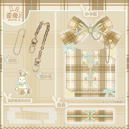 BeautyGoods Y2K風 ホワイトチェック アクリルフレーム カードサイズ