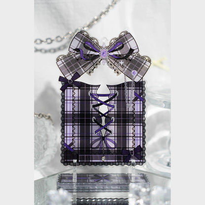 BeautyGoods Y2K風 ブラックチェック アクリルフレーム カードサイズ