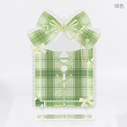 BeautyGoods Y2K風 ホワイトチェック アクリルフレーム カードサイズ