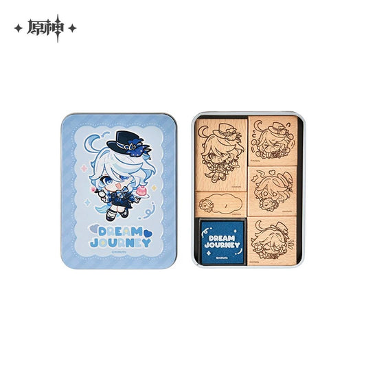 原神 星稚夢旅シリーズ デフォルメ木製スタンプBOX フリーナ