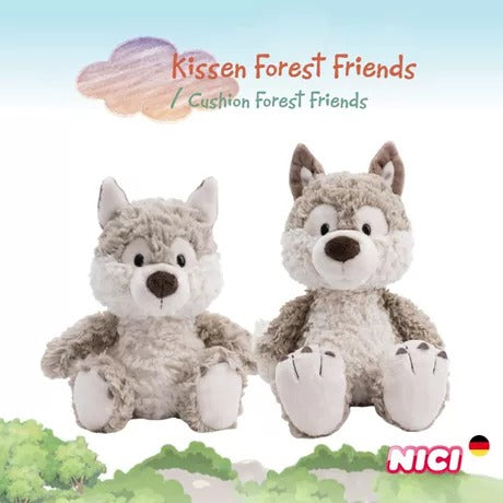 NICI Forest Friends オオカミぬいぐるみ 20cm メガネ付き