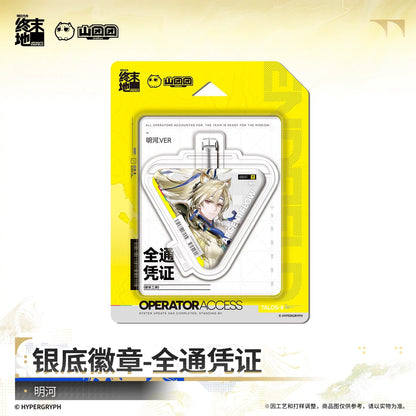 エンドフィールド シルバー背景缶バッジ オールアクセスパス