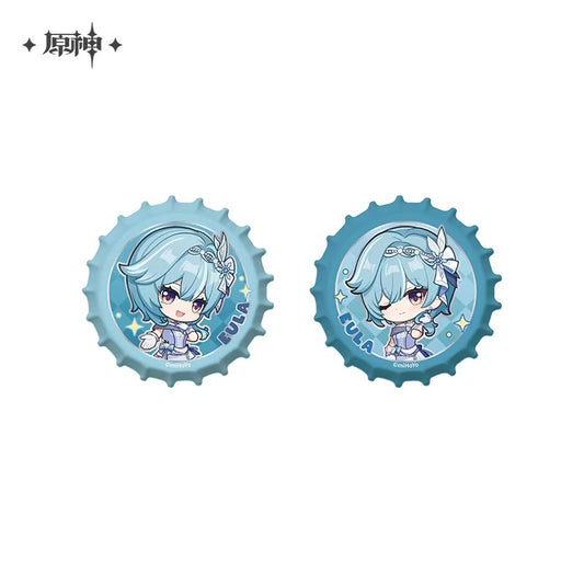 原神「璀夜華宴」シリーズ・エウルア デフォルメボトルキャップ型マグネット缶バッジセット