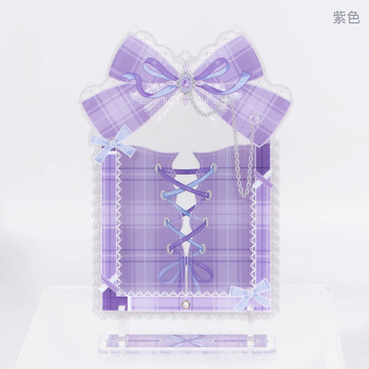 BeautyGoods Y2K風 ホワイトチェック アクリルフレーム カードサイズ