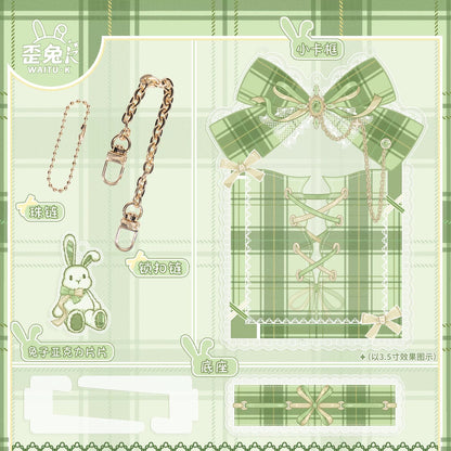 BeautyGoods Y2K風 ホワイトチェック アクリルフレーム カードサイズ