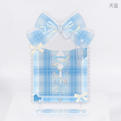 BeautyGoods Y2K風 ホワイトチェック アクリルフレーム カードサイズ