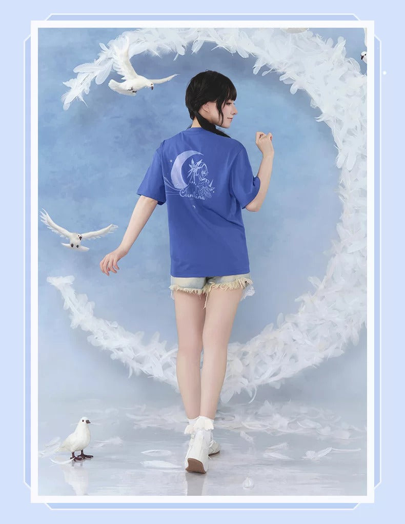 原神 コロンビーナ イメージシリーズ カジュアル半袖Tシャツ