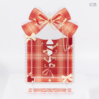 BeautyGoods Y2K風 ホワイトチェック アクリルフレーム カードサイズ