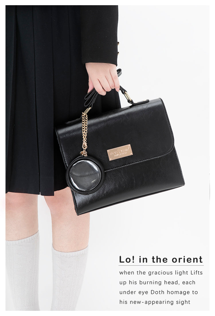 【予約】浮遊猫 「チョコレート」痛バッグ 2wayハンドバッグ　缶バッジバッグ付き