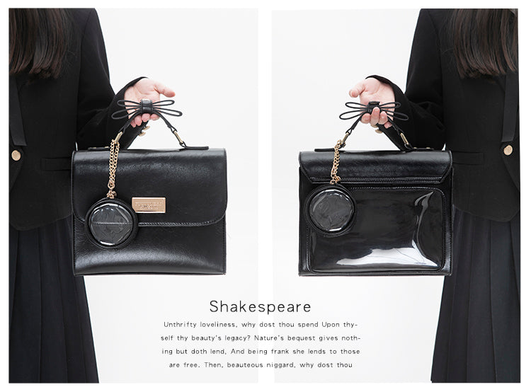 【予約】浮遊猫 「チョコレート」痛バッグ 2wayハンドバッグ　缶バッジバッグ付き