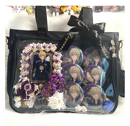【予約】浮遊猫 「ネコ」両面痛バッグ 缶バッジバッグ付き