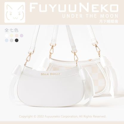 【予約】浮遊猫 「月下の蝶」痛バッグ レザー 缶バッジポーチ付き