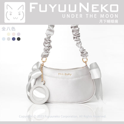 【予約】浮遊猫 「月下の蝶」痛バッグ サテン 缶バッジポーチ付き