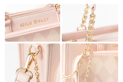 【予約】浮遊猫 「チェック柄」痛バッグ 2wayトート レザー