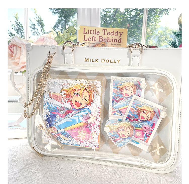 【予約】浮遊猫 「チェック柄」痛バッグ 2wayトート レザー