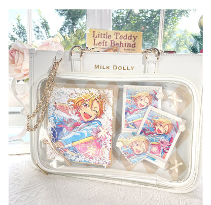 【予約】浮遊猫 「チェック柄」痛バッグ 2wayトート レザー