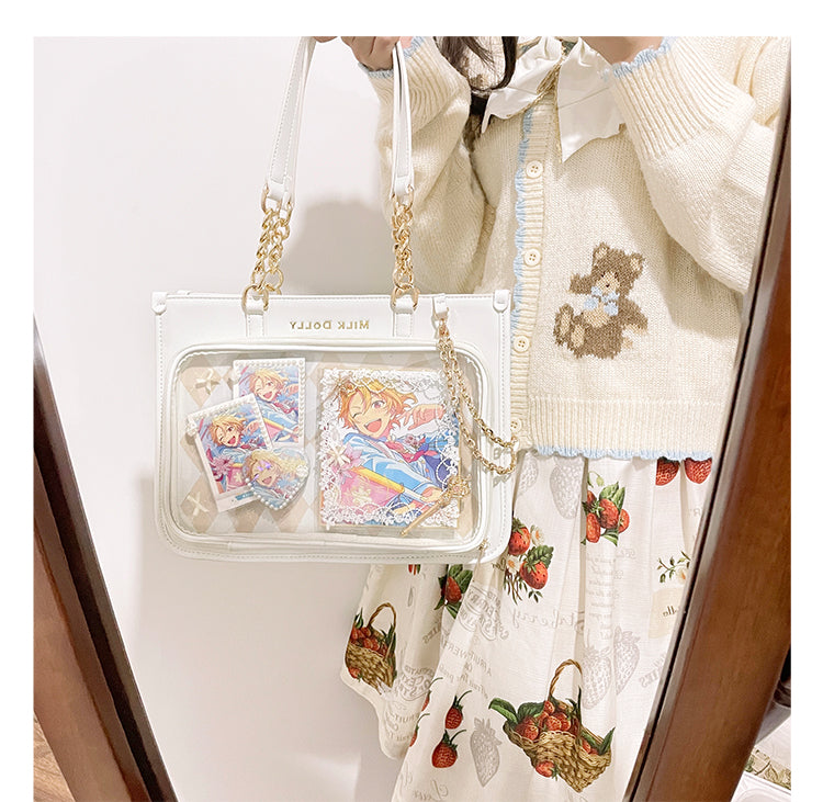 【予約】浮遊猫 「チェック柄」痛バッグ 2wayトート レザー