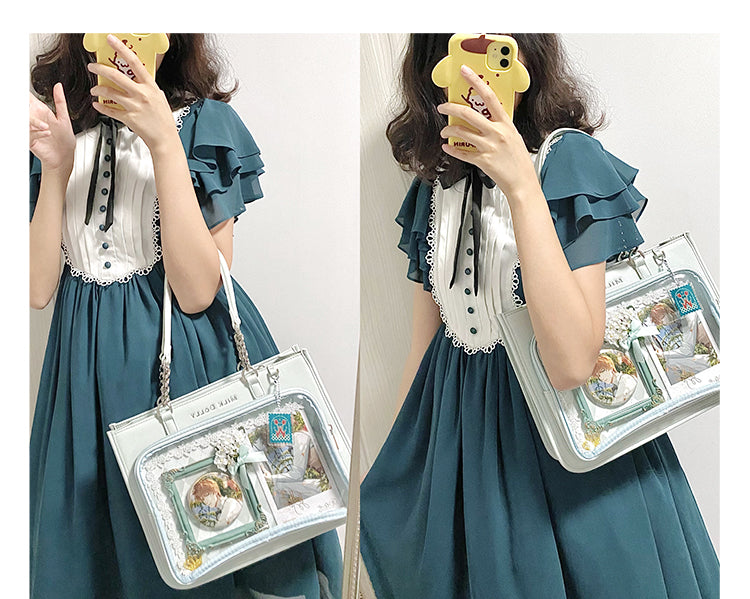 【予約】浮遊猫 「チェック柄」痛バッグ 2wayトート レザー