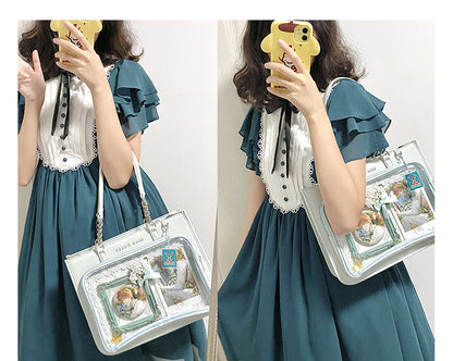 【予約】浮遊猫 「チェック柄」痛バッグ 2wayトート レザー