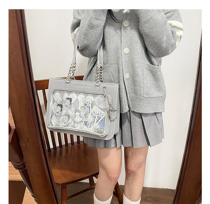 【予約】浮遊猫 「チェック柄」痛バッグ 2wayトート レザー