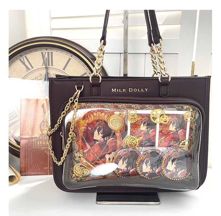 【予約】浮遊猫 「チェック柄」痛バッグ 2wayトート レザー