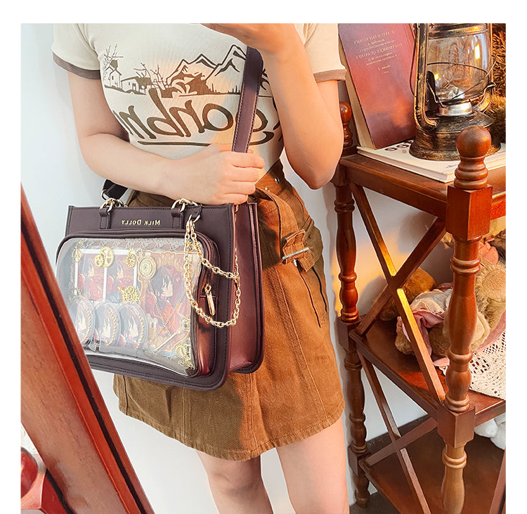 【予約】浮遊猫 「チェック柄」痛バッグ 2wayトート レザー