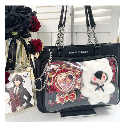 【予約】浮遊猫 「チェック柄」痛バッグ 2wayトート レザー