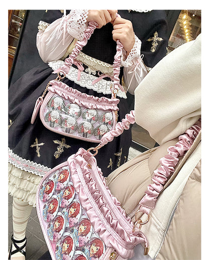 【予約】浮遊猫 「月下の花束」痛バッグ 缶バッジカバー付き