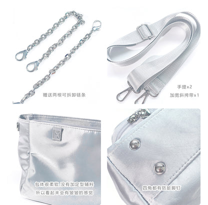 【予約】浮遊猫 「チェック柄」痛バッグ 2wayトート サテン