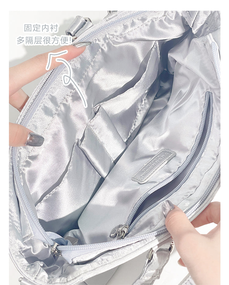 【予約】浮遊猫 「チェック柄」痛バッグ 2wayトート サテン