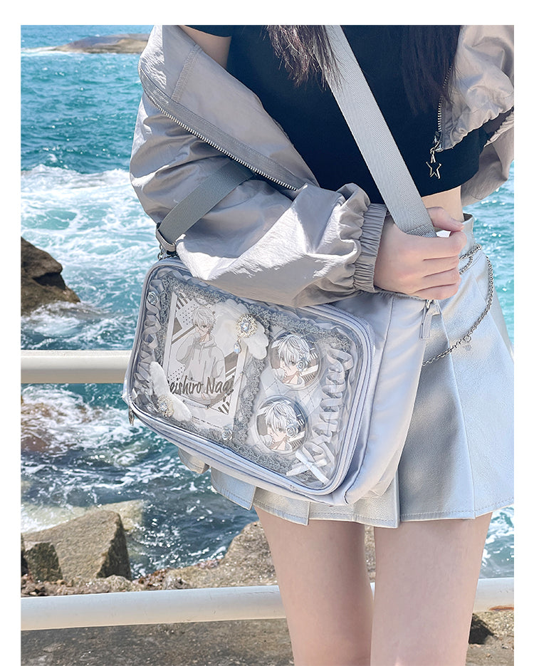 【予約】浮遊猫 「チェック柄」痛バッグ 2wayトート サテン