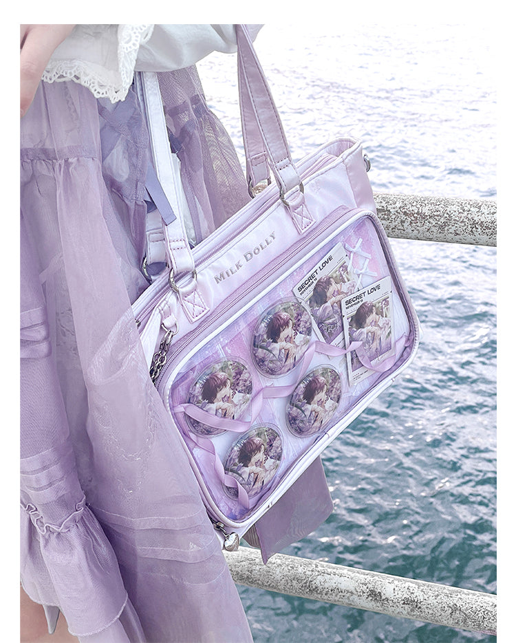 【予約】浮遊猫 「チェック柄」痛バッグ 2wayトート サテン