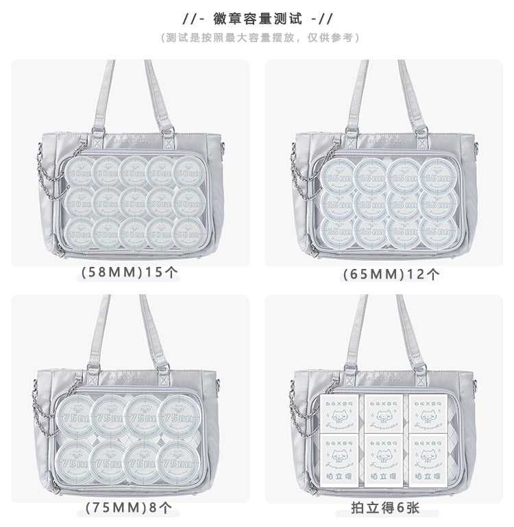 【予約】浮遊猫 「チェック柄」痛バッグ 2wayトート サテン