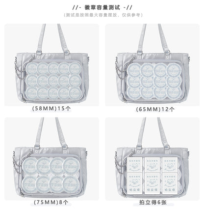 【予約】浮遊猫 「チェック柄」痛バッグ 2wayトート サテン