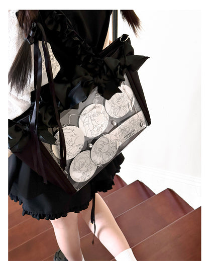 【予約】浮遊猫 「薔薇花序」痛バッグ 2wayトートバッグ