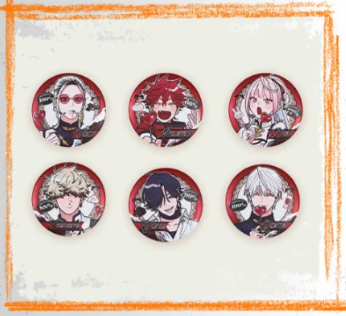 【予約】極楽街 中国上海POP-UP STORE 漫画シリーズ 75mm缶バッジ 1BOX（全6種）