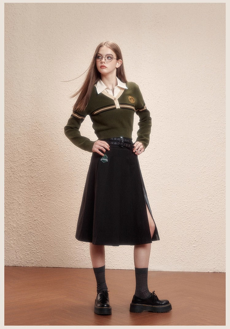 【予約】梗豆物語 ハリー・ポッター コラボ ミディスカート スクール風