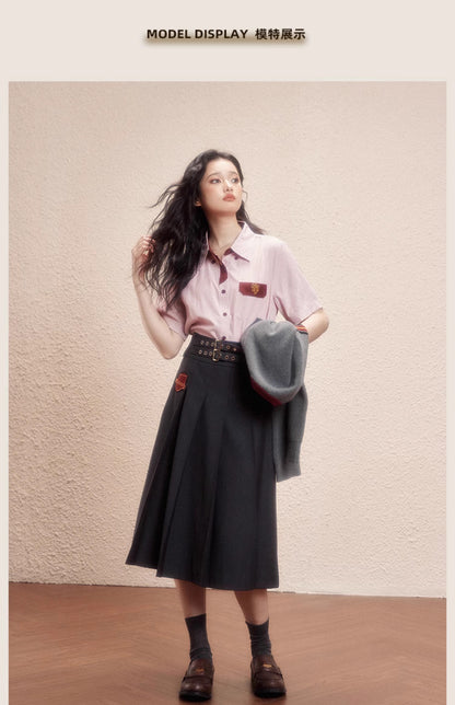 【予約】梗豆物語 ハリー・ポッター コラボ ミディスカート スクール風