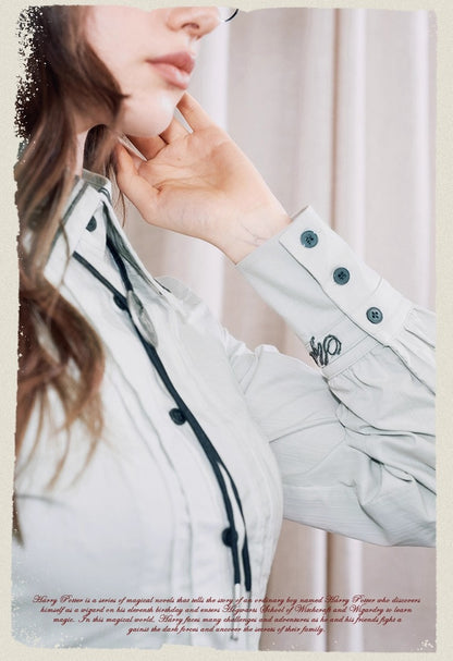 【予約】梗豆物語 ハリー・ポッター コラボ ストライプシャツ 長袖