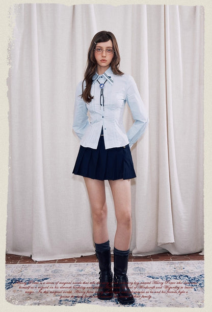 【予約】梗豆物語 ハリー・ポッター コラボ ストライプシャツ 長袖