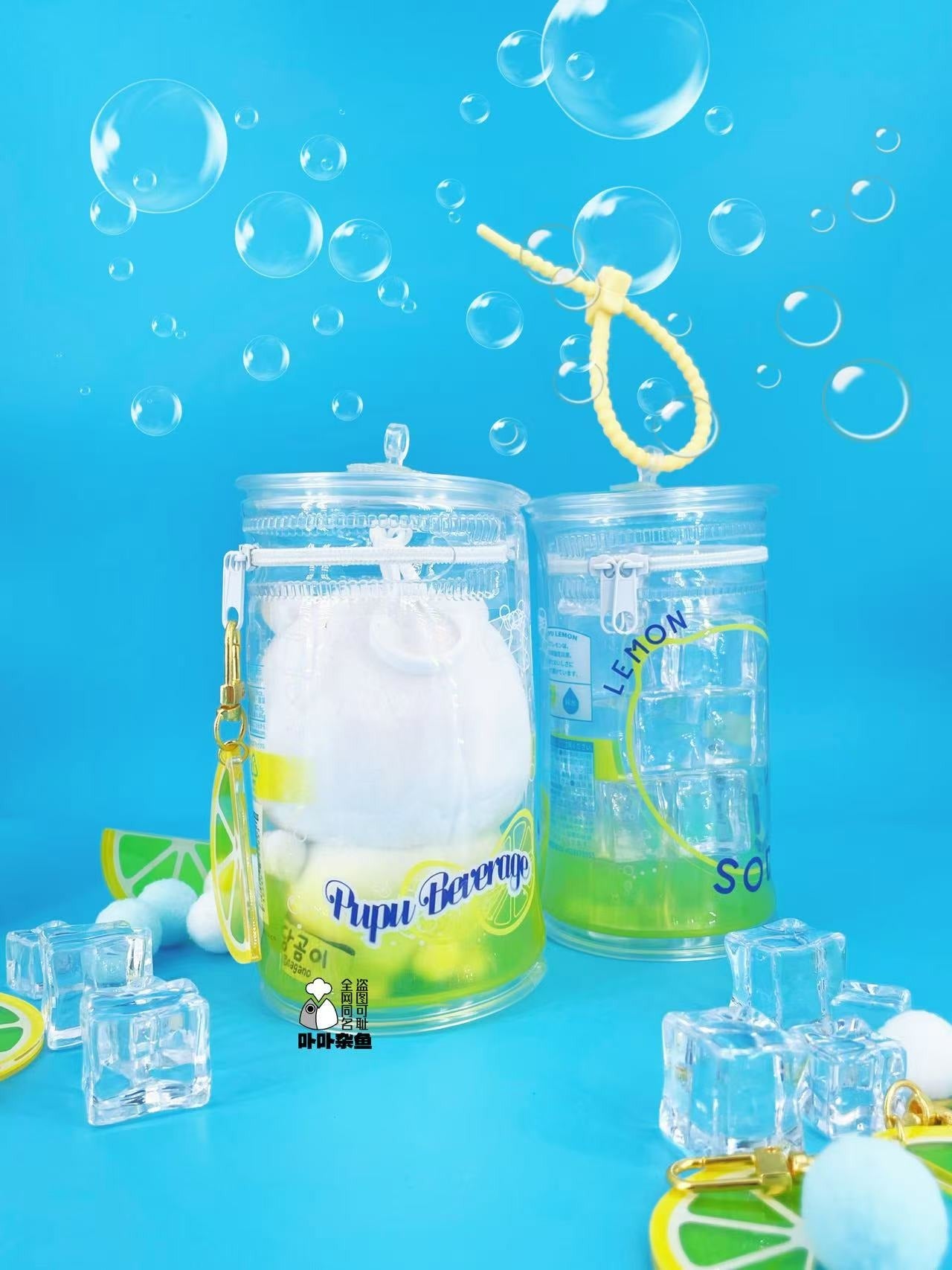 【予約】卟卟雑魚 レモンソーダ風 ぬいバッグ 推し活