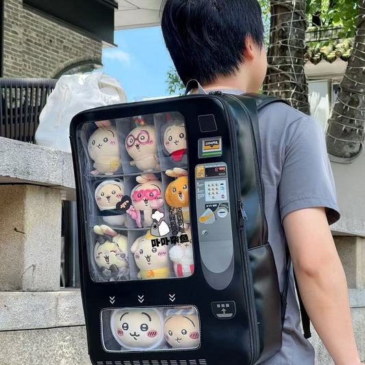 【予約】卟卟雑魚 自販機風 痛バッグ リュック ぬいバッグ 大容量 推し活