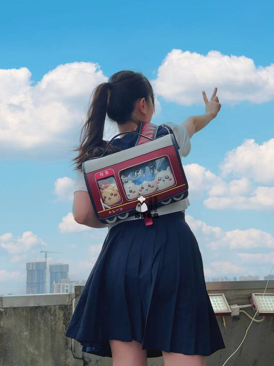 【予約】卟卟雑魚 電車風 痛バッグ ぬいバッグ 推し活