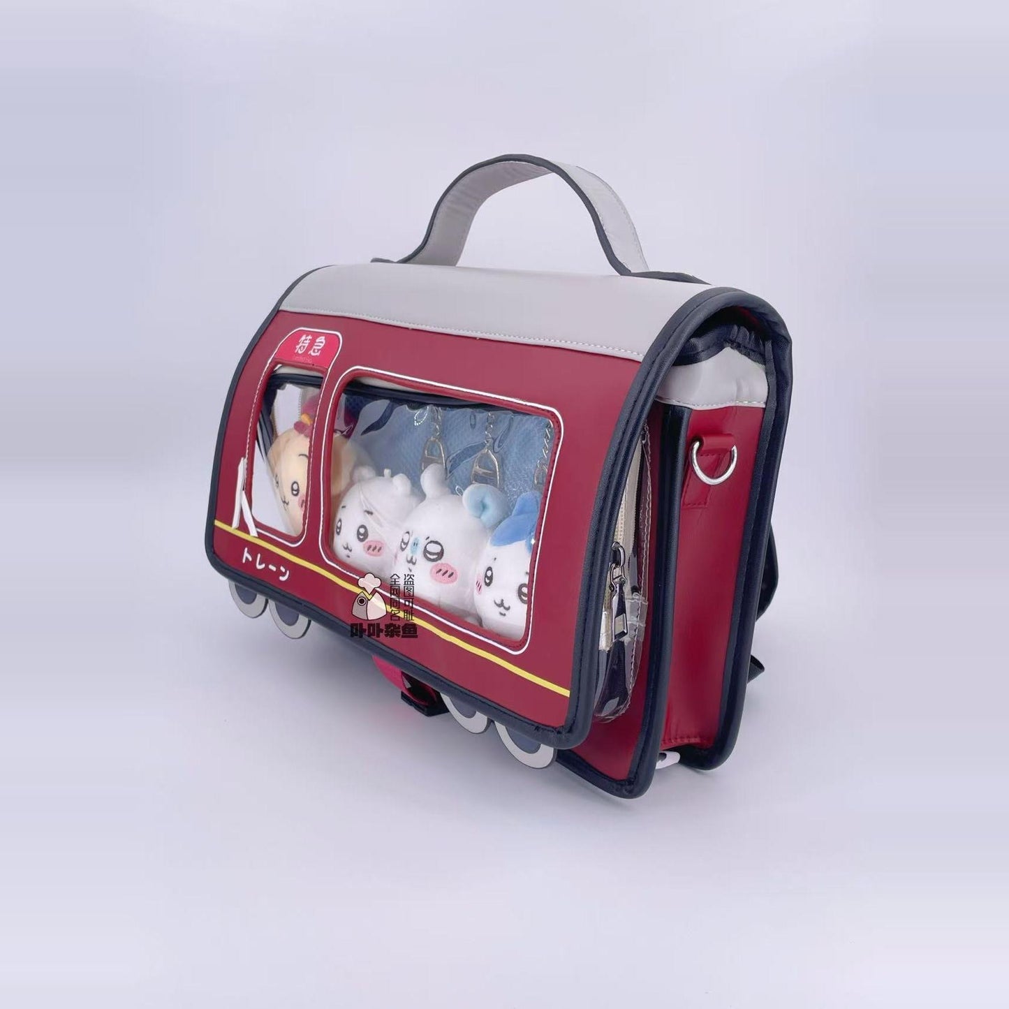 【予約】卟卟雑魚 電車風 痛バッグ ぬいバッグ 推し活